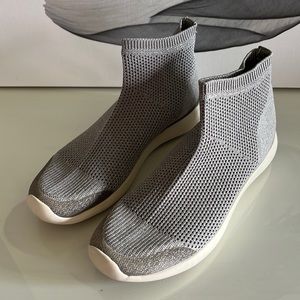 Zara silver knit boot